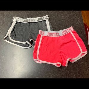 Justice athletic shorts in perfect condition